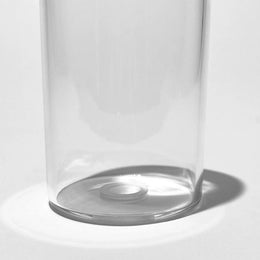 closeup of replacement bottle travel glass gravity bong